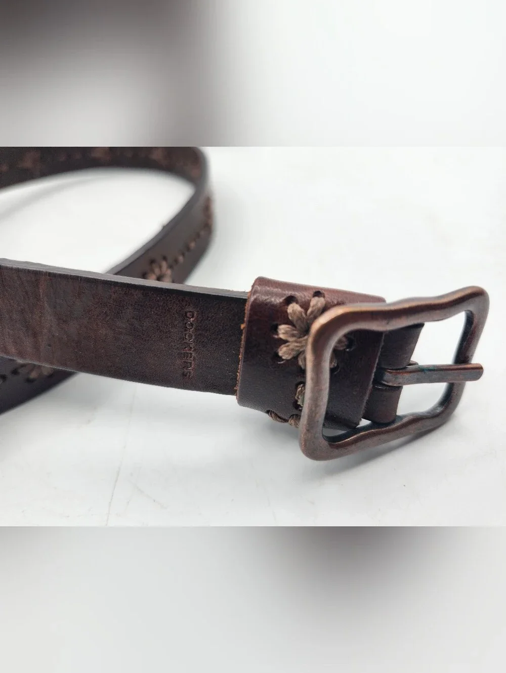 Dockers Brown Floral Leather Women’s Belt